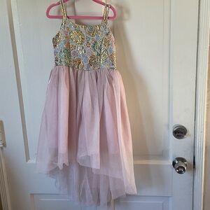 Floral Pink Tulle Dress